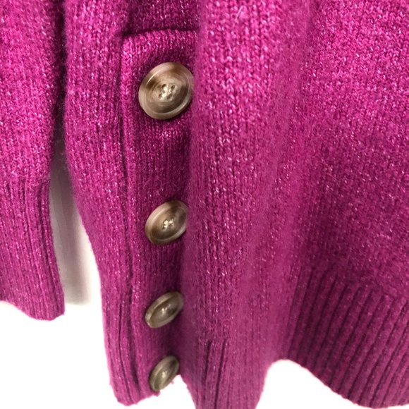 LOFT cowlneck sweater with side buttons. used. very comfy and warm. - Picture 3 of 4